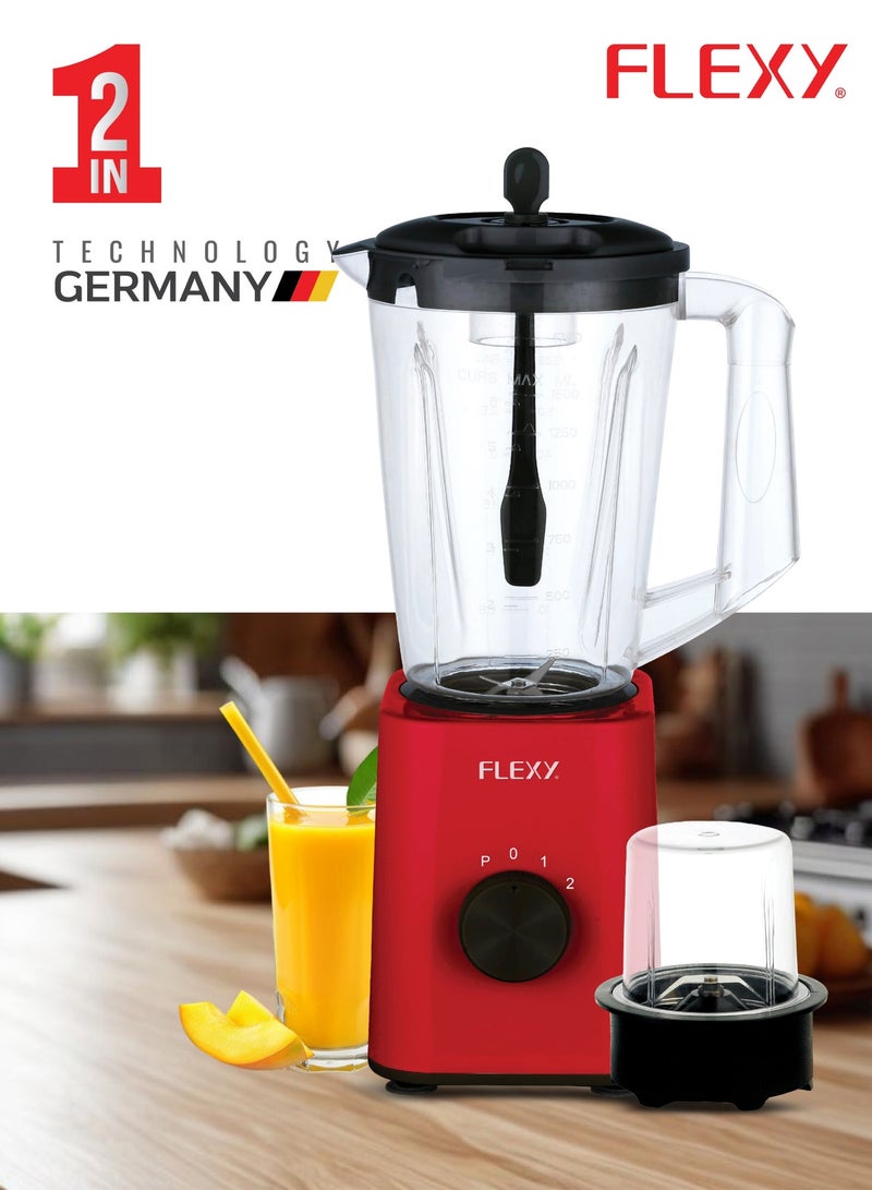 Flexy 650W 2-in-1 Mixer Grinder & Blender with 1750ml Large Jar and 50g Grinding Mill for Smooth Blending, Efficient Grinding, and Everyday Kitchen Use - Image 2